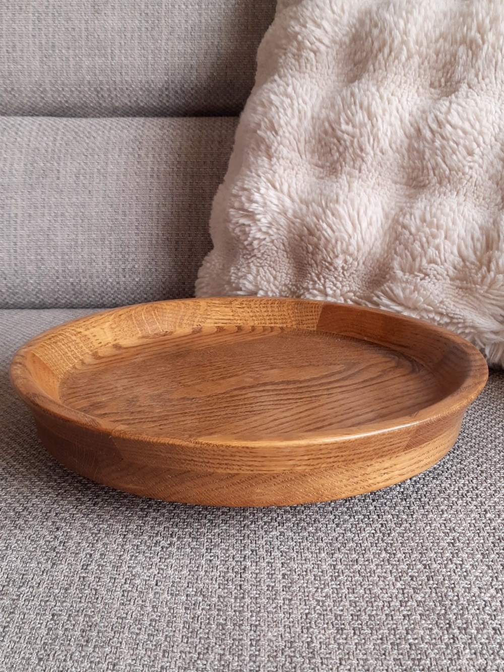 MCM Lazy Susan Solid Wooden Serving Tray